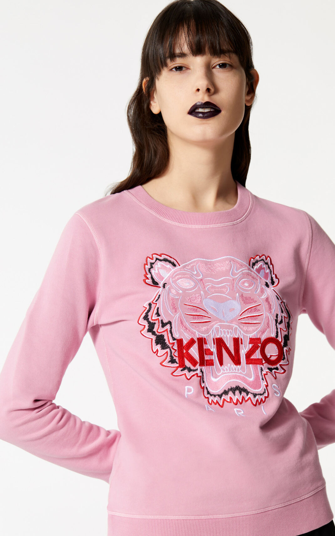 Kenzo Bleached Tiger Dukserice Ženske - Roze - Hrvatska GQUINR579